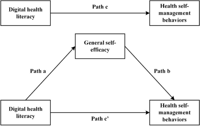 Understanding how digital health literacy affects health self-management behaviors: The mediating role of self-efficacy in college students