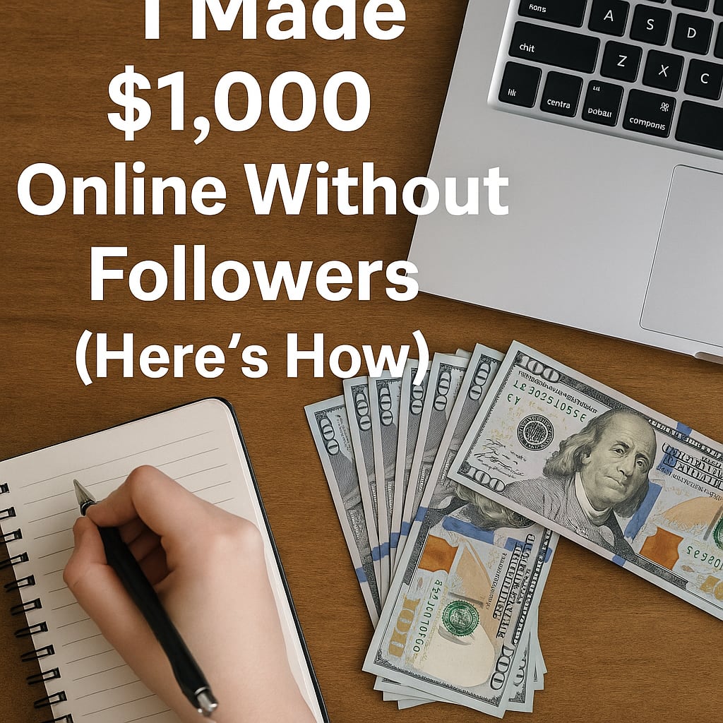 I Made $1,000 Online Without Followers (Here’s How)