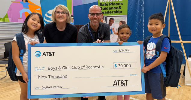 Rochester’s Boys & Girls Club kids get tech boost from AT&T | News