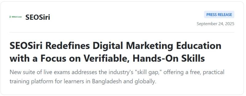SEOSiri Redefines Digital Marketing Education with a Focus