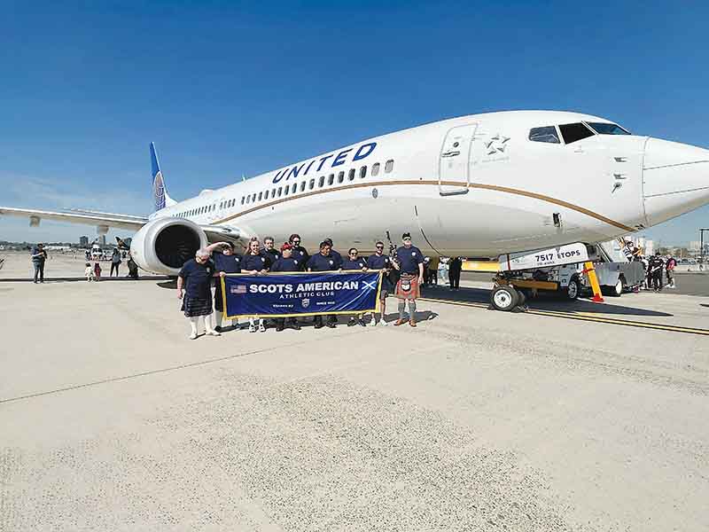 Scots pull massive United Boeing 737-900 Max to raise money for Special Olympics