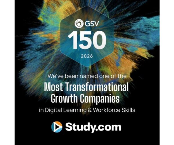 Study.com Named to the 2026 GSV 150, Recognizing Top Growth Companies in Digital Learning & Workforce Skills