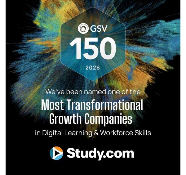 Study.com Named to the 2026 GSV 150, Recognizing Top Growth Companies in Digital Learning & Workforce Skills