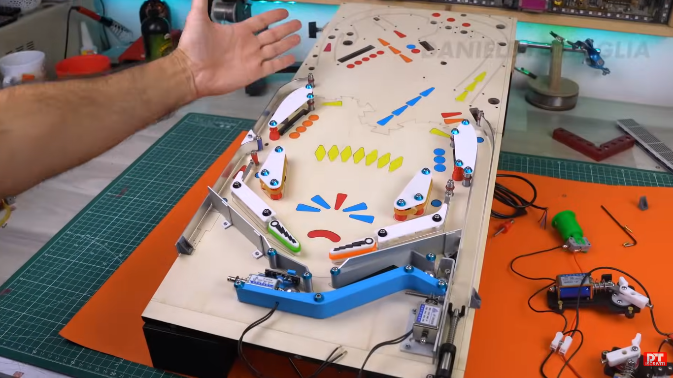 DIY Pinball Machine Uses Every Skill