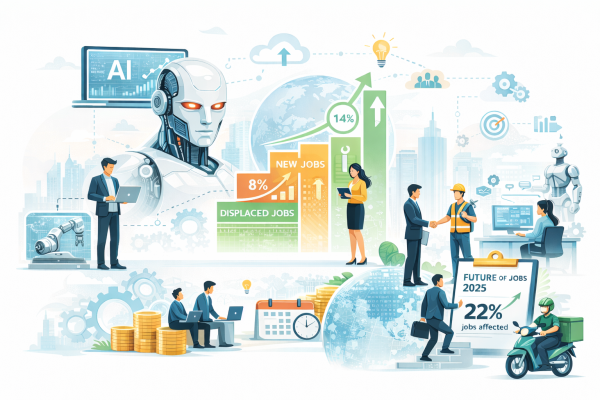 AI reshapes work, but jobs outlook remains uneven