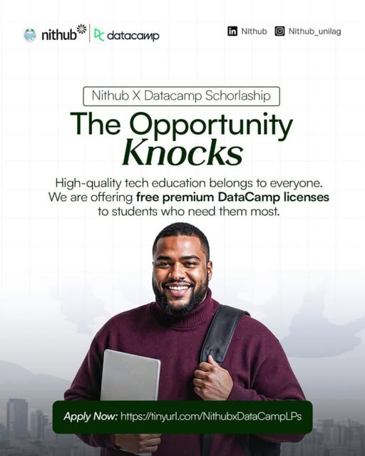 Call For Applications: Nithub x DataCamp Digital Skill Scholarship 2026