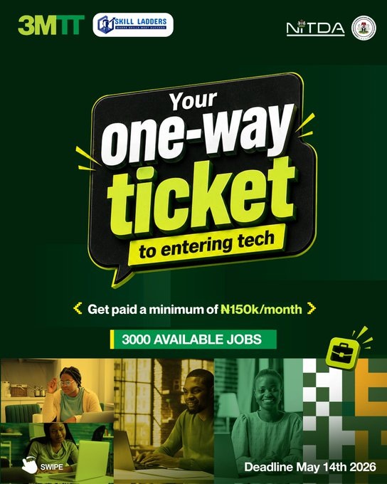 FG-Backed 3MTT Opens Talent Registry, Offers 3,000 Tech Jobs Paying From